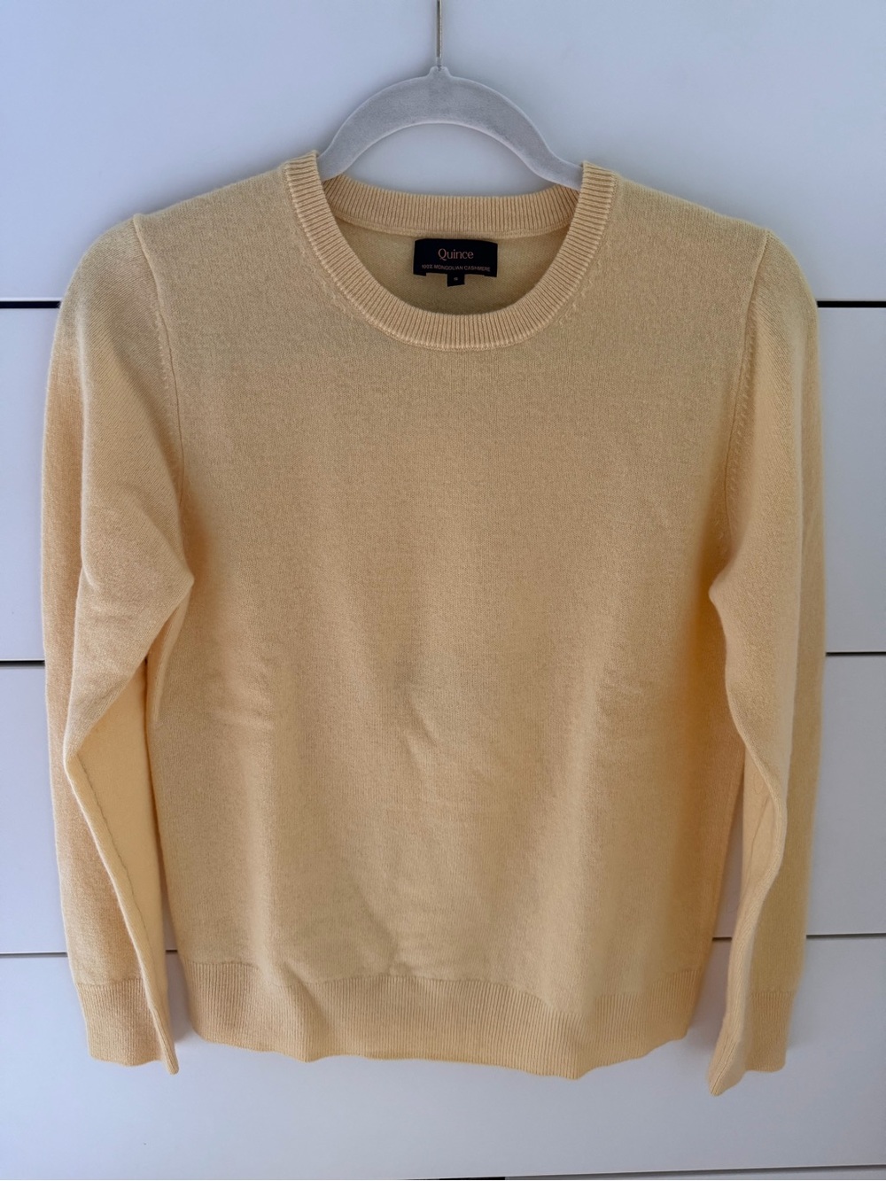 Quince Women’s Crewneck Sweater in Pale Yellow